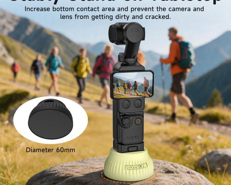 For DJI Osmo Pocket 4 / 3 Sunnylife Silicone Stand Base Car Center Console Base Desktop Stabilizer Supporting Holder, Car Base, Tabletop Base