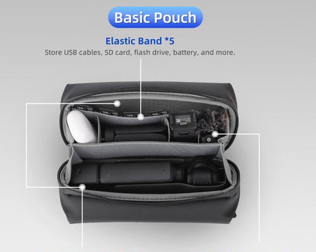 Sunnylife Multi-Use Electronics Organizer Pouch Series Handbag Storage Shoulder Bag Upgraded Pouch, For DJI OSMO Pocket 4 / 3