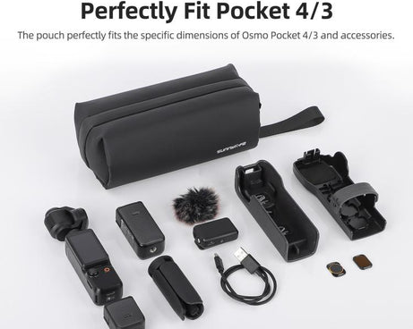 Sunnylife Multi-Use Electronics Organizer Pouch Series Handbag Storage Shoulder Bag Upgraded Pouch, For DJI OSMO Pocket 4 / 3