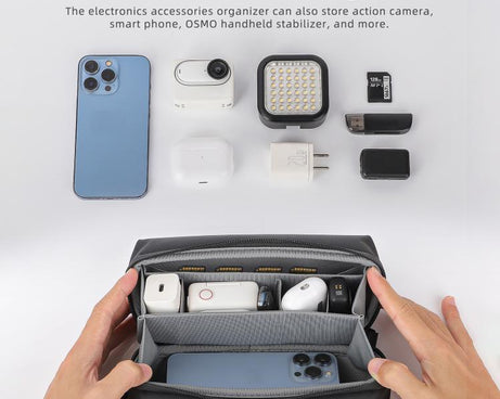 Sunnylife Multi-Use Electronics Organizer Pouch Series Handbag Storage Shoulder Bag Upgraded Pouch, For DJI OSMO Pocket 4 / 3