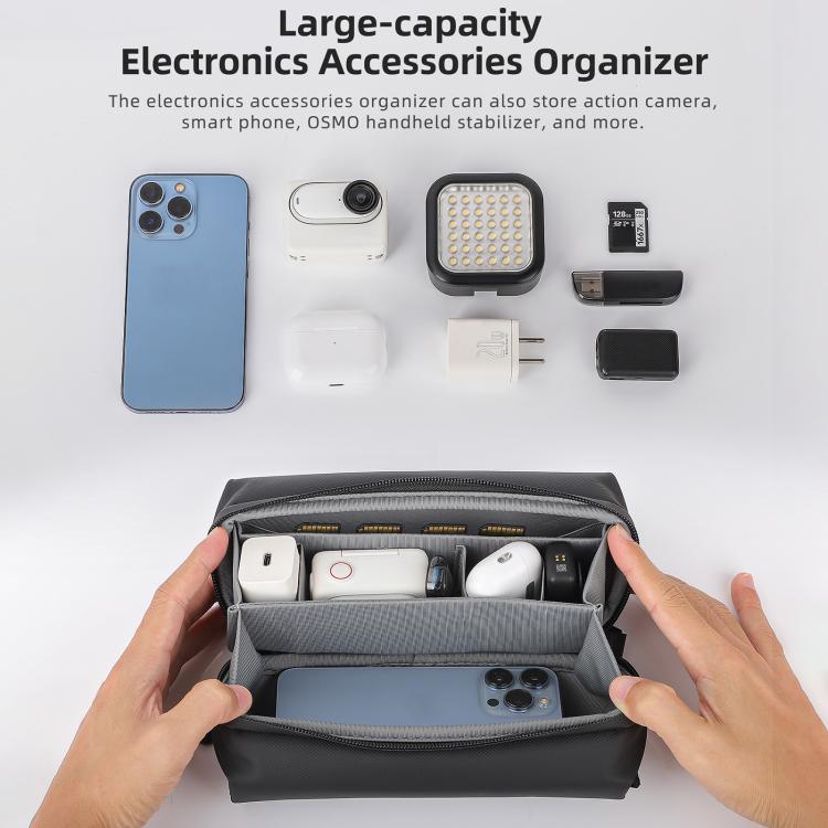Sunnylife Multi-Use Electronics Organizer Pouch Series Handbag Storage Shoulder Bag Upgraded Pouch, For DJI OSMO Pocket 4 / 3