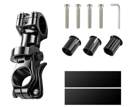 Aluminum Quick-Adjust Bicycle Extension Bar Mount, Phone Clamp Kit, Handlebar Tube Kit, Tube with Phone Clamp + Stick, Stick Tube Phone Clamp Combo Set