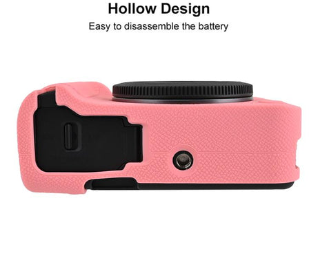 Litchi Texture Soft Silicone Camera Protective Case, For Canon EOS R50 V