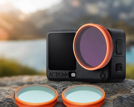 For DJI Osmo Action 6 JSR KO Series Camera Lens Filter, UV, CPL, ND8, ND16, ND32, ND64, ND8PL, ND16PL, ND32PL, ND64PL, STAR, NIGHT, Black Mist 1/4, 3 in 1 UV ND8/16, 4 in 1 ND8-64, 4 in 1 CPL ND8/16/32, 4 in 1 Black Mist CPL ND, 4 in 1 Macro CPL ND    ...
