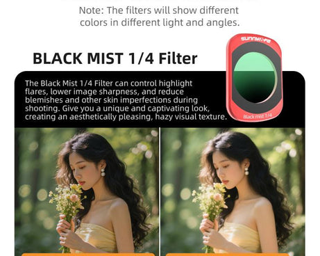 For DJI OSMO Pocket 3 Sunnylife Camera Lens Magnetic Metal Filter, MCUV, CPL, ND8, ND16, ND32, ND64, Black Mist 1/4, 3 in 1 Shadow Filter Set, 3 in 1 Portrait Filter Set, 3 in 1 CPL ND8/16, 3 in 1 Protective Filter Set, 4 in 1 ND8/16/32/64             ...