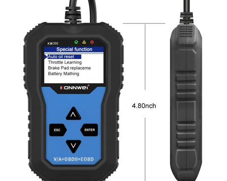 KONNWEI KW350 OBDII 12V Car Diagnostics Detector Scanner with 2 inch Black And White Display Screen V007 for Audi / Volkswagen, KW350