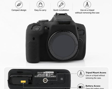 Soft Silicone Camera Protective Case, For Canon EOS 750D