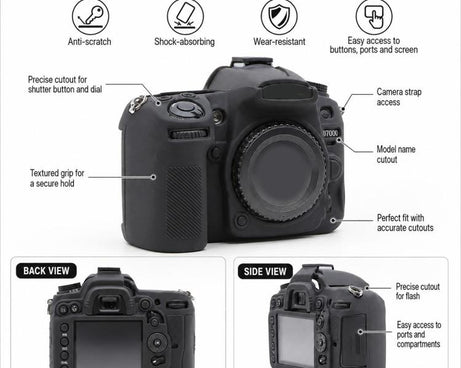 Soft Silicone Camera Protective Case, For Nikon D7000