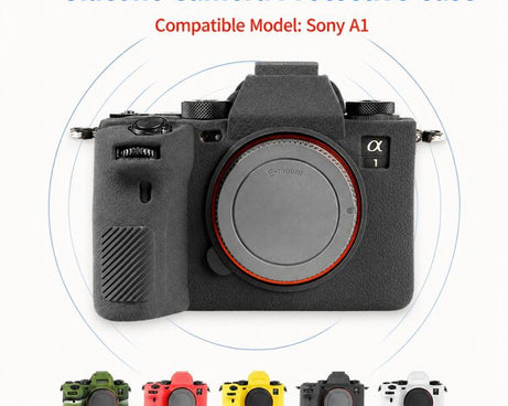 Litchi Texture Soft Silicone Camera Protective Case, For Sony ILCE-1 / A1 / Alpha 1