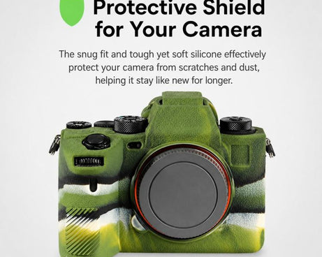 Litchi Texture Soft Silicone Camera Protective Case, For Sony ILCE-1 / A1 / Alpha 1