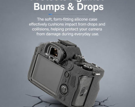 Litchi Texture Soft Silicone Camera Protective Case, For Sony ILCE-1 / A1 / Alpha 1
