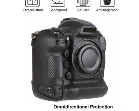 Litchi Texture Soft Silicone Camera Protective Case, For Nikon D5