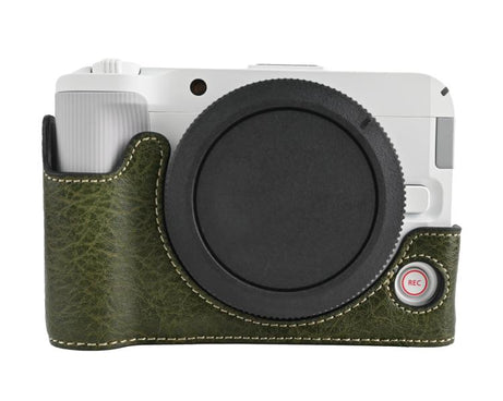 Litchi Texture Vegan Leather Camera Half Case Base, For Canon EOS R50 V