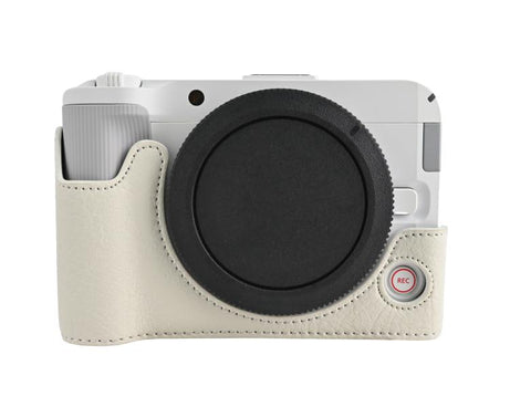 Litchi Texture Vegan Leather Camera Half Case Base, For Canon EOS R50 V