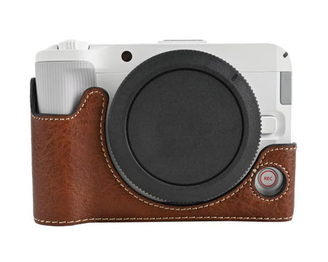 Litchi Texture Vegan Leather Camera Half Case Base, For Canon EOS R50 V