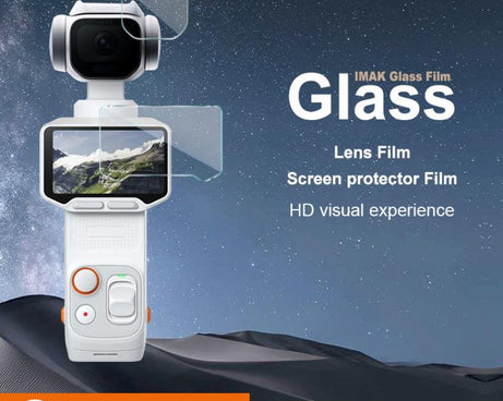 imak Tempered Glass Film with Camera Lens Film, For Insta360 Luna Pro, For Insta360 Luna Ultra