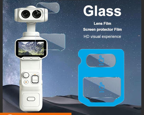 imak Tempered Glass Film with Camera Lens Film, Self-positioning Version, For Insta360 Luna Ultra