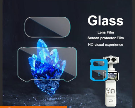 imak Tempered Glass Film with Camera Lens Film, Self-positioning Version, For Insta360 Luna Ultra