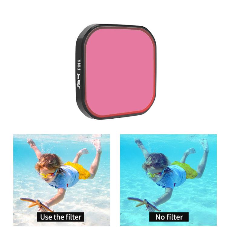 For DJI Osmo Nano JSR Diving Color Lens Filter Set, Magenta Filter, Pink Filter, Red Filter, 3 in 1 Filter, Single Waterproof Cover