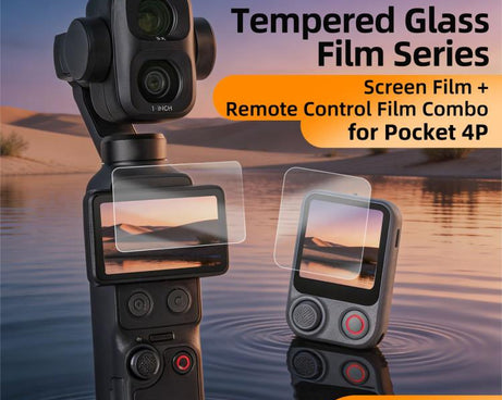 Sunnylife Tempered Glass Film For DJI Osmo Pocket 4P / 4 / 3, Screen & Remote Film 2 Sets, Screen & Remote Film, Screen Film 2pcs, Screen Film
