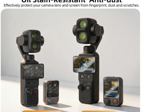 Sunnylife Tempered Glass Film For DJI Osmo Pocket 4P / 4 / 3, Screen & Remote Film 2 Sets, Screen & Remote Film, Screen Film 2pcs, Screen Film