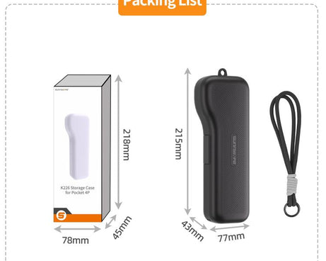 Sunnylife Gimbal Camera Protector with Lanyard Shock-proof Protective Cover Storage Box, For DJI Osmo Pocket 4P