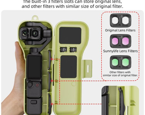 Sunnylife Gimbal Camera Protector with Lanyard Shock-proof Protective Cover Storage Box, For DJI Osmo Pocket 4P