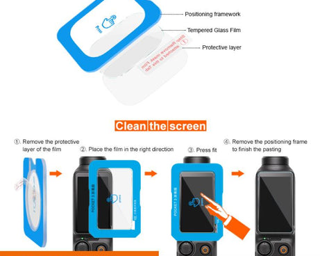 imak Remote Control Screen Tempered Glass Film, Self-Positioning Version, For DJI Osmo Mobile 8P