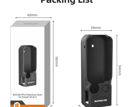 Sunnylife TPU Soft Protective Cover Action Camera Cover, For DJI Osmo Pocket 4P / 4 / 3