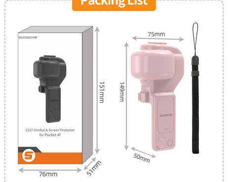 Sunnylife Integrated Gimbal Cover Camera Protector Screen Protective Cover, For DJI Osmo Pocket 4P