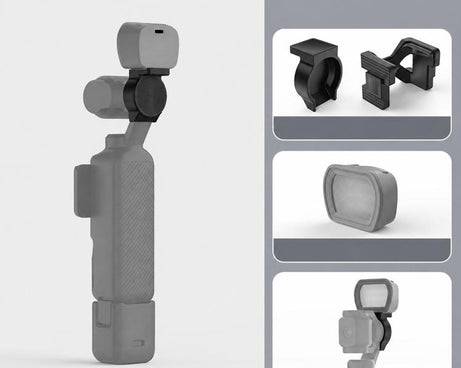 For DJI Osmo Pocket 3 NEEWER Fill Light Magnetic Holder Action Camera Portable Light, Single Light with Mount, Dual Light with Mount, Triple Light with Mount, Fill Light Filter Kit, Dual Light Kit, Black Single Light with Mount                         ...