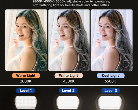 For DJI Osmo Pocket 3 NEEWER Fill Light Magnetic Holder Action Camera Portable Light, Single Light with Mount, Dual Light with Mount, Triple Light with Mount, Fill Light Filter Kit, Dual Light Kit, Black Single Light with Mount                         ...
