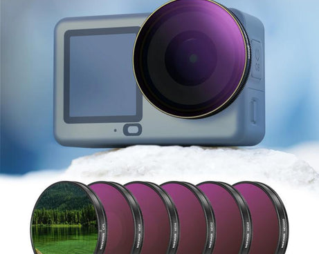 For DJI Osmo Action 6 / 5 Pro / 4 NEEWER Camera Lens Filter, 6 in 1 CPL ND External, 4 in 1 ND8-64PL, 4 in 1 CPL ND8-32 Threaded, 6 in 1 CPL ND Threaded