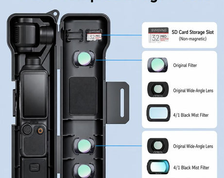 NEEWER Full-coverage Gimbal Protective Cover with Storage Slots, For DJI Osmo Pocket 4 / 3