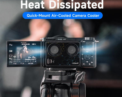 Camera Cooling Fan for Sony A7M4 / ZVE1 / A6700 / A7C2, ZV-E10 / ZV1 / A7C / FX3, Canon 70D / R6 / R6 Mark II / R7, Fuji X-T4 / X-S10
