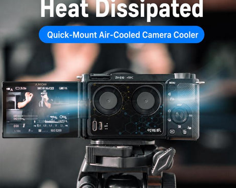 Camera Cooling Fan for Sony A7M4 / ZVE1 / A6700 / A7C2, ZV-E10 / ZV1 / A7C / FX3, Canon 70D / R6 / R6 Mark II / R7, Fuji X-T4 / X-S10