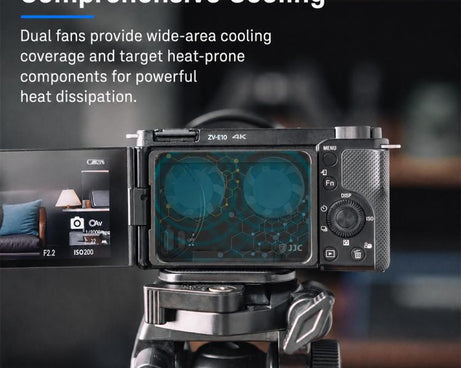 Camera Cooling Fan for Sony A7M4 / ZVE1 / A6700 / A7C2, ZV-E10 / ZV1 / A7C / FX3, Canon 70D / R6 / R6 Mark II / R7, Fuji X-T4 / X-S10