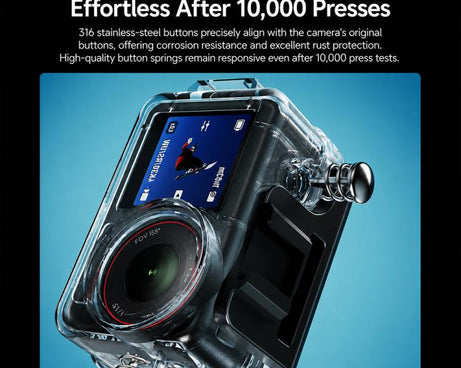 Waterproof Housing 60m Underwater Cameras Cover, For DJI Osmo Action 6, For DJI Osmo Action 5 Pro / 4 / 3