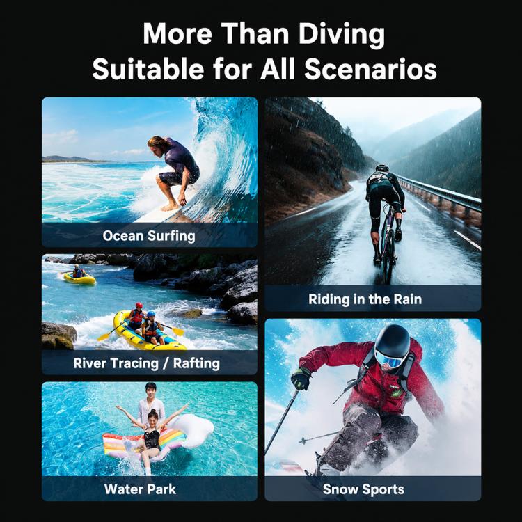 Waterproof Housing 60m Underwater Cameras Cover, For DJI Osmo Action 6, For DJI Osmo Action 5 Pro / 4 / 3