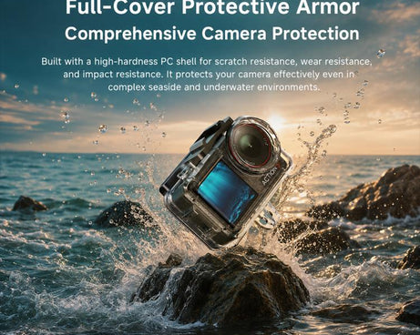 Waterproof Housing 60m Underwater Cameras Cover with Buoyancy Bar, For DJI Osmo Action 6, For DJI Osmo Action 5 Pro / 4 / 3