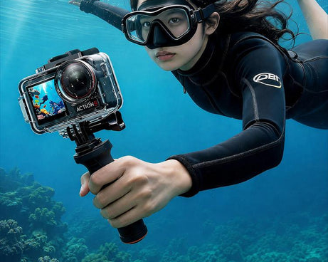 Waterproof Housing 60m Underwater Cameras Cover with Buoyancy Bar, For DJI Osmo Action 6, For DJI Osmo Action 5 Pro / 4 / 3