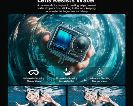 Waterproof Housing 60m Underwater Cameras Cover with Buoyancy Bar, For DJI Osmo Action 6, For DJI Osmo Action 5 Pro / 4 / 3