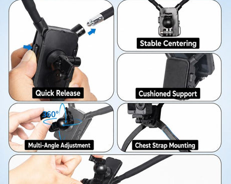 For Insta360 Luna Ultra Quick Release Magnetic Neck Mount, Neck Mount, Neck Mount + Fixed Strap