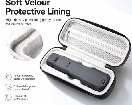 Portable Shockproof PU Camera Storage Bag, For Insta360 Luna Ultra
