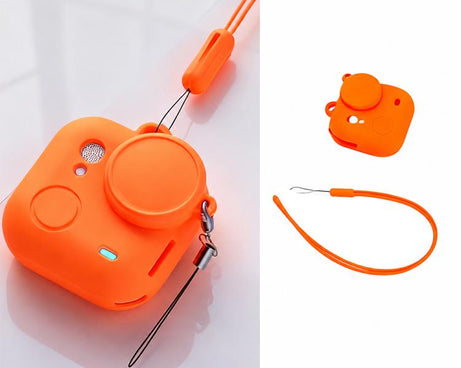 Silicone Protective Full-Body Camera Cover with Neck Strap and Lens Anti-Loss Strap, For Insta360 Go Ultra