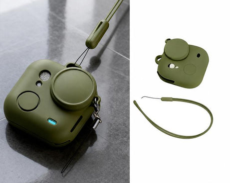 Silicone Protective Full-Body Camera Cover with Neck Strap and Lens Anti-Loss Strap, For Insta360 Go Ultra