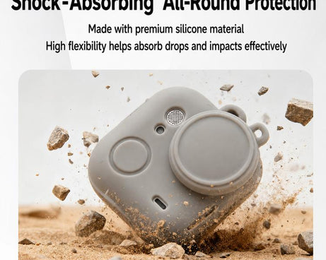 Silicone Protective Full-Body Camera Cover with Neck Strap and Lens Anti-Loss Strap, For Insta360 Go Ultra