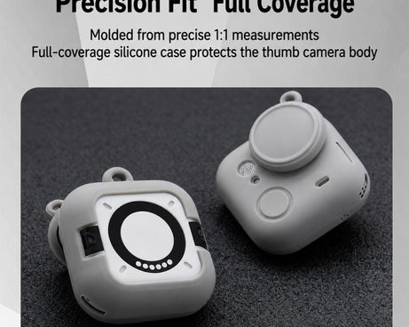 Silicone Protective Full-Body Camera Cover with Neck Strap and Lens Anti-Loss Strap, For Insta360 Go Ultra