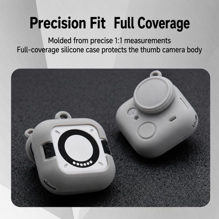 Silicone Protective Full-Body Camera Cover with Neck Strap and Lens Anti-Loss Strap, For Insta360 Go Ultra