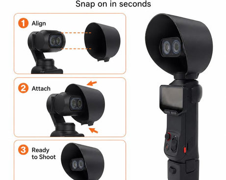 Lens Hood Anti-Glare Lens Shield Scratch-Resistant Protective Cover, For Insta360 Luna Ultra